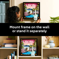 Thumbnail for LEGO Art Japanese Cherry Blossom Landscape Building Set for Adults - Room Decoration & Gift for Women & Men, Ages 18+ - Framed Wall Decor, Stand or Hang to Display - 31218