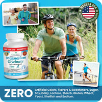 Thumbnail for Magnesium Glycinate 400mg | 200 Tablets | High Absorption Mag Supplements for Sleep, Leg Cramps, Heart, Muscle, Calm | Non Buffered Bisglycinate, Extra Strength for Women and Men, Tablets Not Capsules