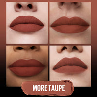 Thumbnail for Maybelline Color Sensational Ultimatte Matte Lipstick, Non-Drying, Intense Color Pigment, More Taupe, Rose Nude, 1 Count