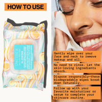 Thumbnail for Pacifica Glowing Makeup Remover Wipes – With Glycolic Acid for AHA Exfoliating and Facial Cleansing – No Rinse Face Cleaning Towelettes – Dermatologist Tested, Vegan & Cruelty-Free – 30 Pack