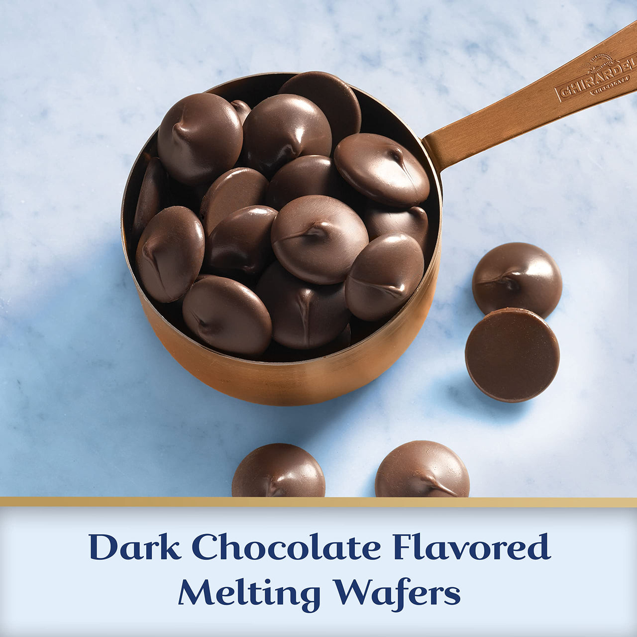 GHIRARDELLI Dark Chocolate Flavored Melting Wafers, 10 OZ Bag (6 Pack)