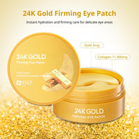 Thumbnail for Snp 11,900mg Collagen + 24K Gold Firming Eye Patch | Wrinkles Firming Under Eye Patch | Tightening & Hydrating for All Skin | Under Eye Patches for Dark Circles | Korean Skincare Eye Mask | 60 Patches