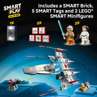 Thumbnail for LEGO Star Wars SMART Play: Luke’s Red Five X-Wing Interactive Building Toy - All-in-One Set - Reacts to How You Move and Play with a SMART Brick - Gift for Boys, Girls, Kids Ages 6+ - 75423