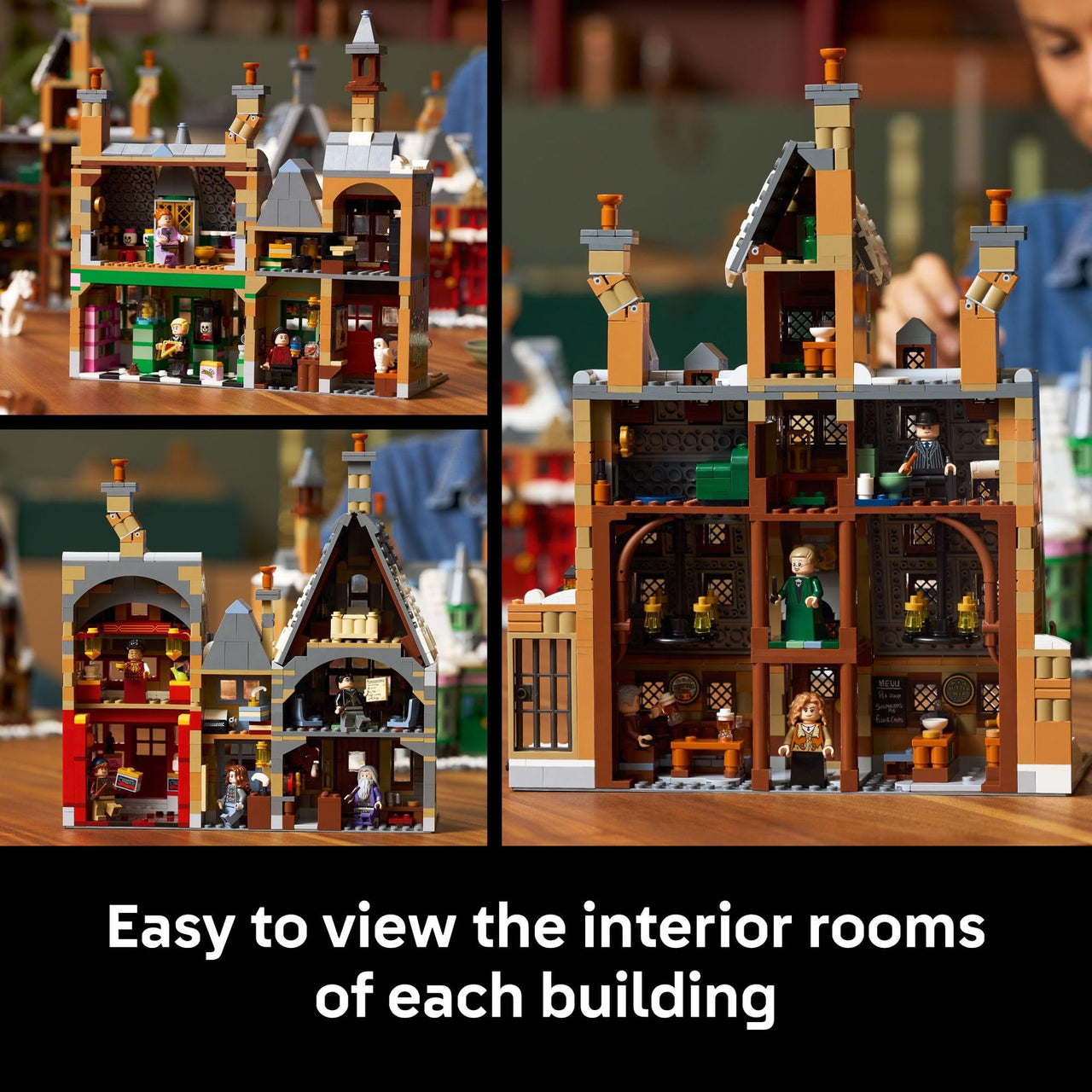 LEGO Harry Potter Hogsmeade Village – Collectors' Edition Building Set for Adults, Ages 18+ - Craft 7 Iconic Buildings - Kit Includes 12 Minifigures - Gift Idea for Birthdays and Fans - 76457