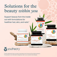 Thumbnail for Youtheory Collagen + Biotin - Advanced Collagen Supplement - with Hydrolyzed Peptides, Vitamin C & Vitamin B - Supports Hair Growth, Nail Health & Skin - 390 Tablets