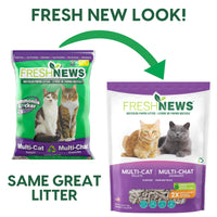 Thumbnail for Fresh News Recycled Paper Multi-Cat Pellet Non-Clumping Paper Cat Litter, 25 Pound, 2X Odor Control, Made in USA