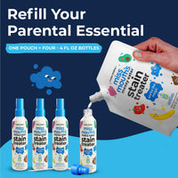 Thumbnail for Miss Mouth’s Messy Eater Stain Treater Refill Ready Kit - 2 Pack Stain Remover Spray and 16oz Refill Pouch - Newborn & Baby Essentials - Food, Grease, Coffee Off Laundry, Underwear, Fabric