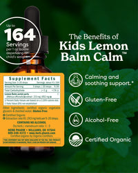 Thumbnail for Herb Pharm Kids Lemon Balm Calm: Organic Herbal Calming Tincture for Kids, Alcohol-Free, Sugar-Free, Kid-Friendly Taste, and Non-GMO Lemon Balm Extract, Sugar-Free, Liquid Herbs, 1 oz*