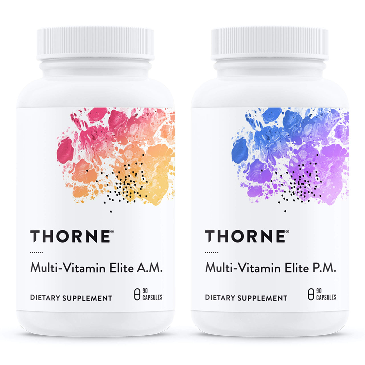 THORNE Multi-Vitamin Elite - Daily Nutritional Supplement - AM Formula Supports Cellular Energy Production and PM Formula Supports Restful Sleep* - Gluten-Free, Dairy-Free - 180 Capsules - 30 Servings