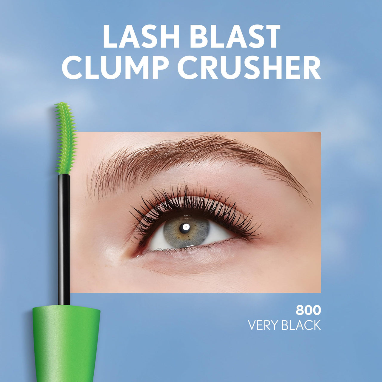 COVERGIRL Clump Crusher Mascara, 20X More Volume, Double Sided Brush, Long-Lasting Wear - 800 Very Black (Pack of 1)