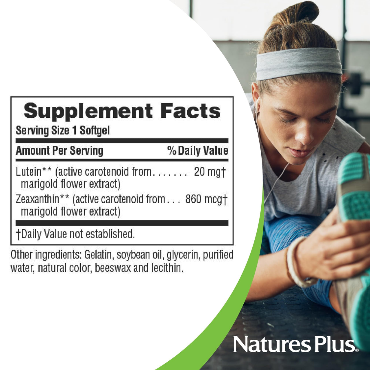 NaturesPlus Ultra Lutein 20 mg - 60 Softgels - Nutritional Support for Healthy Eye Function - 60 Servings