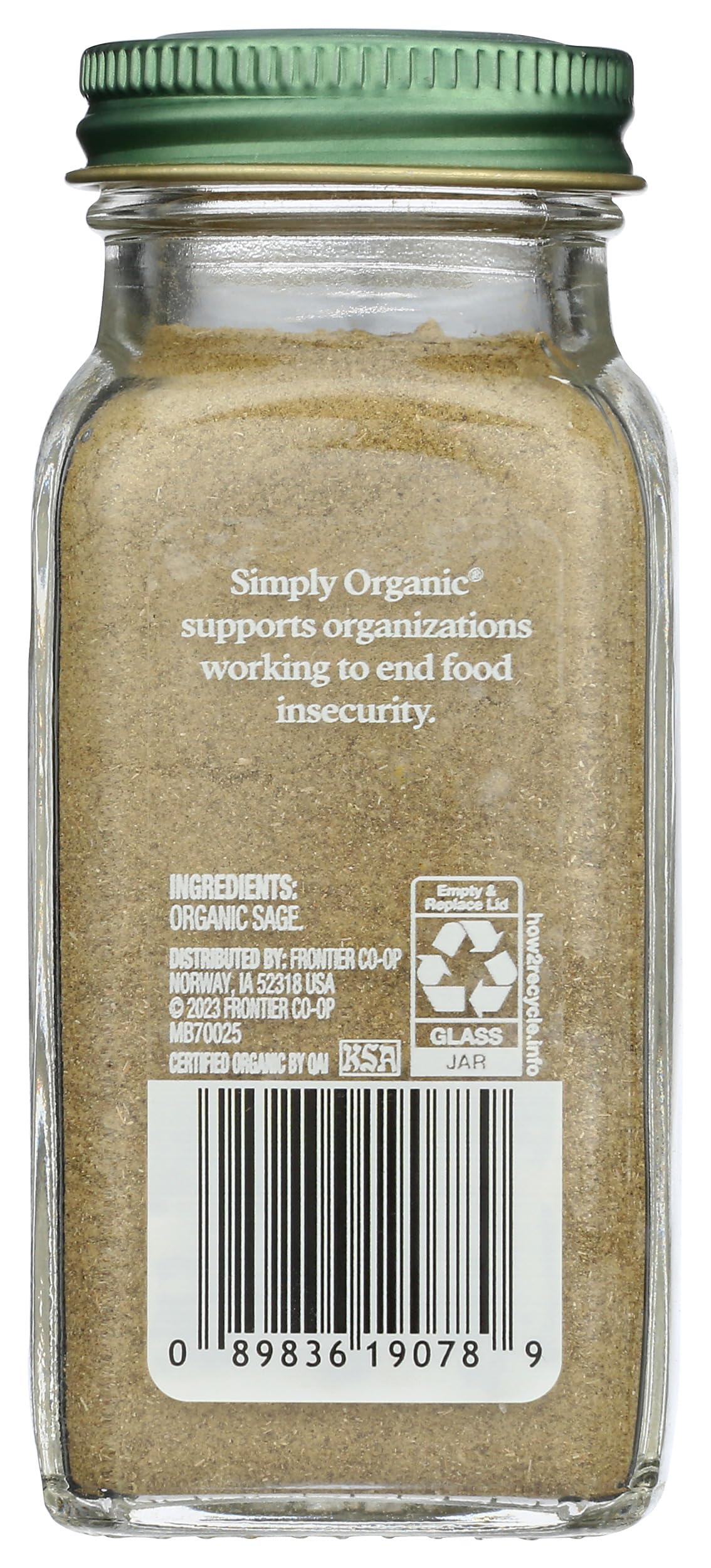 Simply Organic Organic Ground Sage, 1.2 Oz