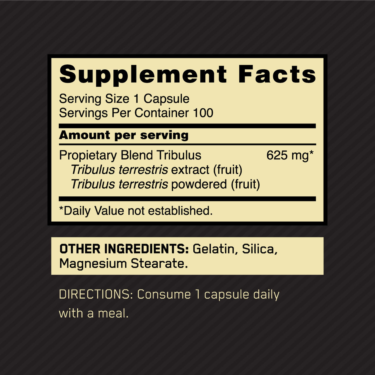 Optimum Nutrition Tribulus Terrestris 625mg, 100 Capsules