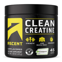 Thumbnail for Ascent Clean Creatine Monohydrate Powder - 5G Per Serving, Creapure Supplement - Unflavored, 45 Servings