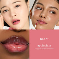 Thumbnail for NOONI Korean Lip Oil - Appleplum | Long-Lasting, Moisturizing, Plumping, Revitalizing for Dry Lips, Waterproof, No Peel Off, Korean Tint, Hydrating, Nourishing Crystal Clear, 0.12 FL Oz