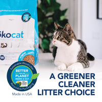 Thumbnail for ökocat Original Wood Clumping Cat Litter, Unscented, 18.8 pounds - Natural Ingredients, Stops Odor, Clumps Solid, 99% Dust Free, Great for All Cats