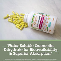 Thumbnail for Quantum Health Quercetin+ 750mg Powerful Immune Support Supplement + Zinc 11mg & Vitamin C 200mg Seasonal Immunity Boost Respiratory Health & Gut Support Complex for Women & Men - 180 Capsules