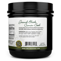 Thumbnail for Amazing Herbs Premium Ground Black Cumin Seeds - Finely Ground Nigella Sativa, Gluten Free, Non GMO, Supports Cardiovascular Function & Preserves Digestive Health - 16 Oz