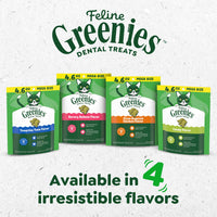 Thumbnail for Greenies Cat Treats, Feline Veterinarian-Recommended Adult Natural Dental Cat Treats, Oven Roasted Chicken Flavor, 4.6 oz. Pouch