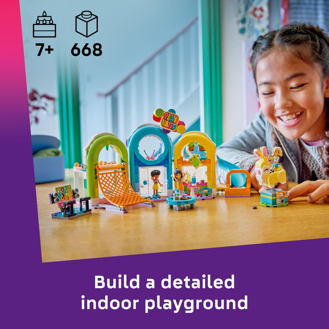 LEGO Friends Fun Indoor Playground Building Toy for Girls & Boys - Pretend Play Set for Kids, Ages 7+ - W/Sonia, Liann & Nova Minidolls & Accessories - Gift Idea for Birthdays - 42686