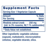 Thumbnail for Life Extension Rhodiola Extract, Rhodiola rosea Supplement, standardized Extract, Promotes Physical and Mental Performance, Gluten-Free, Non-GMO, Vegetarian, 250 mg, 60 Capsules