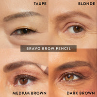 Thumbnail for LAURA GELLER NEW YORK Bravo Brows Soft Pencil + Brush, Dark Brown