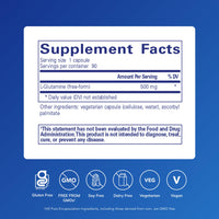 Thumbnail for Pure Encapsulations L-Glutamine 500 mg - Supplement for Immune and Digestive Support, Gut Health and Lining, Metabolism, and Muscle Support* - with Free-Form L-Glutamine - 90 Capsules