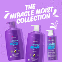 Thumbnail for Aussie Miracle Moist Shampoo and Conditioner with 3 Minute Miracle Deep Conditioner, Avocado & Jojoba Oil, Paraben-Free, Moisturizes & Detangles, All Hair Types, Citrus Floral Scent, 3 Pack 68.4 Fl Oz