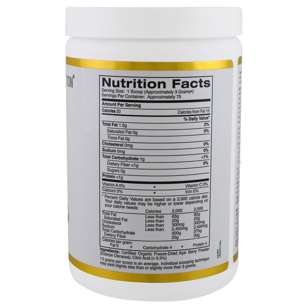 California Gold Nutrition Organic Acai Powder