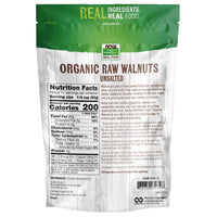 Thumbnail for NOW Foods, Certified Organic Walnuts, Raw and Unsalted, Halves and Pieces, Good Source of Protein and Healthy Fatty Acids, Certified Non-GMO, 12-Ounce (Packaging May Vary)