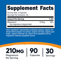 Thumbnail for Nutricost Magnesium Glycinate Capsules (90 Capsules, 210 mg Per Serving) - Magnesium Glycinate Supplement for Gentle Absorption