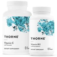 Thumbnail for THORNE - Wellness Bundle - Vitamin C & B12 - Supports Heart, Nerve, Immune, and Tissue Health - 60 to 90 Servings