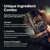 Thumbnail for MuscleTech Thermogenic Testosterone Booster for Men, AlphaTest Thermo - T-Boost Mens Supplement with Tribulus Terrestris - Male Gym Workout Supplements for Muscle Growth, Stamina & Energy - 90 Pills