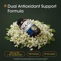 Thumbnail for NatureBell NAC 1,200mg with Quercetin - 240 Capsules - N-Acetyl Cysteine - Antioxidant Supplement for Cellular Health - Supports Liver, Lung & Immune Function*