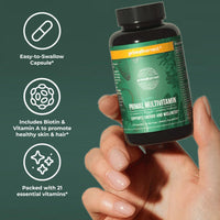 Thumbnail for Primal Harvest Primal Multivitamin - Daily Multi-Vitamin Supplement with 21 Essential Vitamins & Minerals for Women & Men - Vitamin A, C, D, E, B12, B6, Biotin, Folic Acid, Zinc, Copper & Selenium