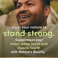 Thumbnail for Nature's Bounty Magnesium 400 mg Softgel, Whole Body Support, Magnesium Supplements for Men and Women, Heart, Nerve & Bone Health, 75 Softgels (Pack of 1)