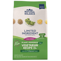 Thumbnail for Natural Balance Limited Ingredient Small Breed Adult Dry Dog Food with Vegan Plant Based Protein and Healthy Grains, Vegetarian Recipe, 12 Pound (Pack of 1)