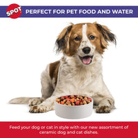 Thumbnail for SPOT Ceramic Stoneware- Pet Bowl for Medium and Large Dogs, Classic Heavy Duty Non-Slip Ceramic Bowl for Food and Water - 7.5in Diameter