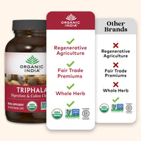 Thumbnail for ORGANIC INDIA Triphala Capsules Organic - Herbal Supplement with Amla, Bibhitaki, Haritaki, Digestion & Colon Support, Immune System Support, Adaptogen, Vegan, USDA Certified Organic - 180 Capsules