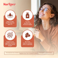 Thumbnail for MaryRuth Organics Ashwagandha Root | USDA Organic Ashwagandha Liquid Drops | Stress Relief, Natural Calm, Relaxation and Mood Support Supplement | Adaptogenic | Nervine | Vegan | Non-GMO | 60 Servings