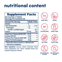 Thumbnail for American Health Chewable Original Papaya Enzyme 250 Chwbls