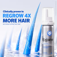 Thumbnail for Rogaine Men’s 5% Minoxidil Foam Hair Regrowth Treatment, FDA Approved Brand, Proven to Improve Hair Regrowth, Extra Strength Minoxidil Foam, Unscented Aerosol, 4 Month Supply (4 x 2.11 oz Cans)