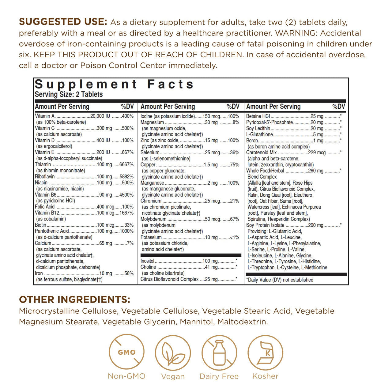 Solgar, Formula Vm 2000 Multinutrient System, 180 Count