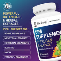 Thumbnail for Dr. Berg DIM Supplement Estrogen Balance - Original Estrogen Supplement for Women with Diindolylmethane for Menstrual Symptoms & Menopause Relief & Black Pepper for Enhanced Absorption - 60 Capsules