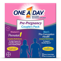 Thumbnail for One A Day Men's & Women's Pre-Pregnancy Multivitamin Softgel including Vitamins A, Vitamin C, Vitamin D, B6, B12, Folic Acid & more, 30+30 Count, Supplement for Before, During, and Postnatal