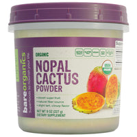 Thumbnail for BareOrganics Nopal Cactus Powder - Organic Prickly Pear Cactus, Vegan, Non-GMO, Gluten-Free Superfood - Energy, Digestion & Immunity Support, 8 Oz