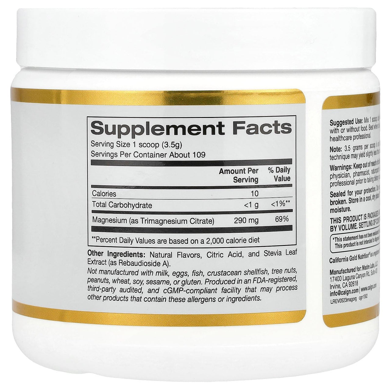 Magnesium Powder Beverage, as Magnesium Citrate, Orange Crush Flavor, 13.4 oz (380 g)