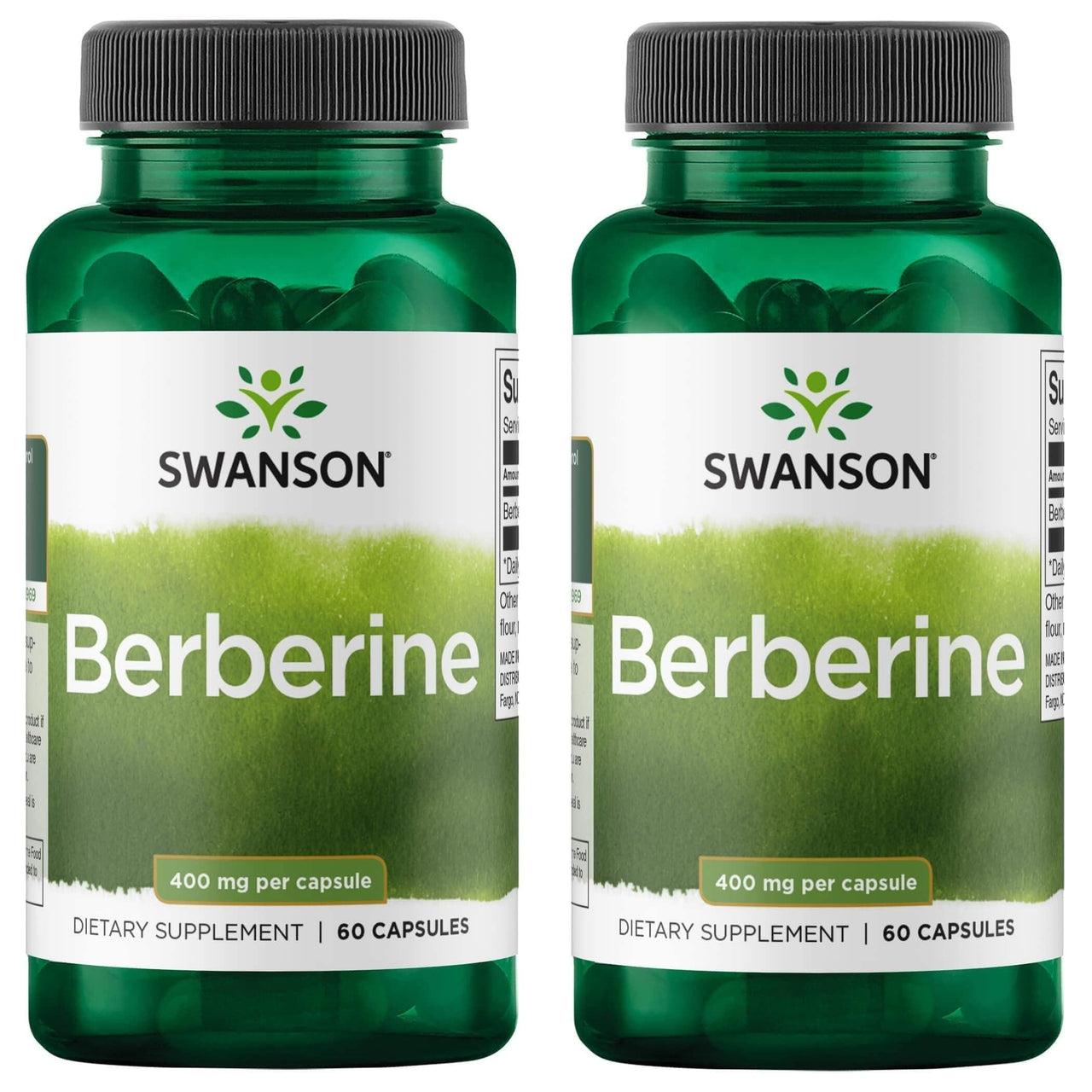 Swanson Berberine - Supports Metabolic Health & Heart Health* - Contains Standardized Berberine HCl - Non-GMO & Gluten-Free - 60 Vegan Capsules (2 Pack)