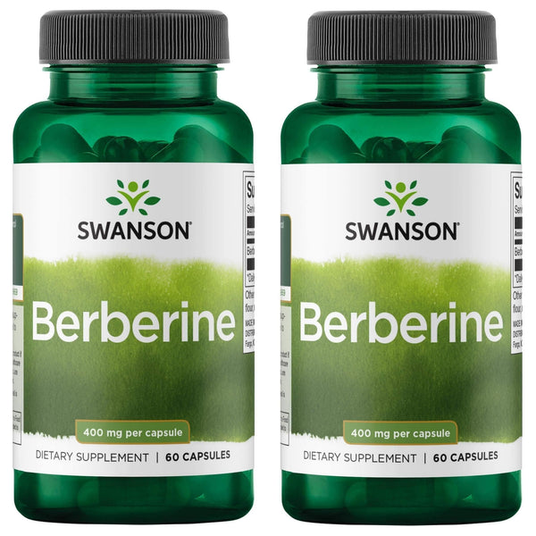 Swanson Berberine - Supports Metabolic Health & Heart Health* - Contains Standardized Berberine HCl - Non-GMO & Gluten-Free - 60 Vegan Capsules (2 Pack)