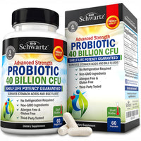 Thumbnail for BioSchwartz Daily Probiotic Nutritional Supplement - 40 Billion CFU for Gut Health - Probiotics for Men and Women - Digestive Health with Astragalus & Lactobacillus - Shelf Stable - 60 Count